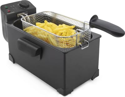 Friteuse - Frituurpan - Lekker Frituren - Cold zone technologie - 3 liter - Zwart