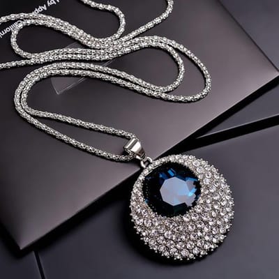 Lange kettingen en hangers voor vrouwen Maxi Collier Femme Geometrische ketting Mode ketting Statement kraag Accessoires Sieraden gray