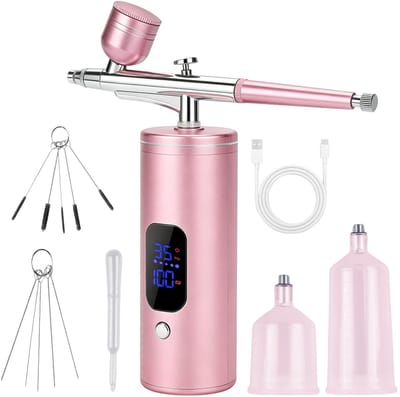 Dailygoods - Draadloze Airbrush Set - Airbrush Kit - Draagbaar - 38 PSI - Make-up en Nageldesign - Voor Modelverf - Geschikt voor Creatieve Projecten...