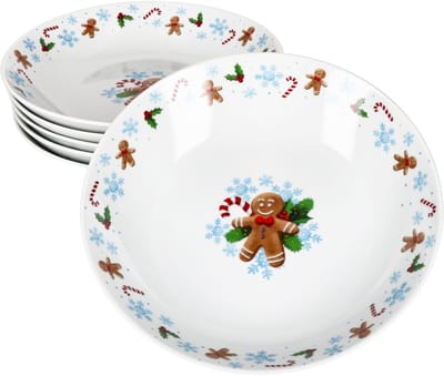 Set van 6 Candyman porseleinen soepborden
