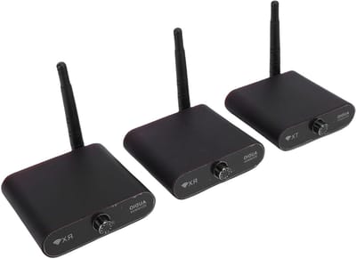 Draadloze Audio Zender - Geluidsadapter Set - Draadloos Muziek Streamen - Nulvertraging Hifi Geluid - 100 Meter Bereik - Zwart