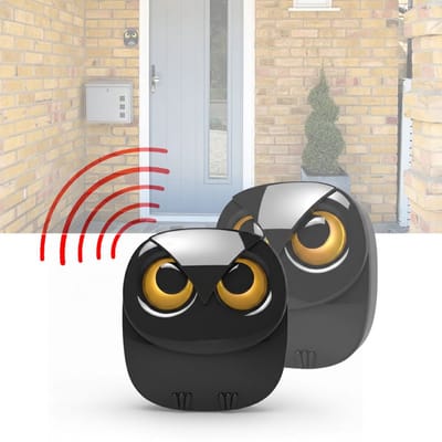 NBAP® Opritverklikker - Entreemelder - Doorgangsmelder - Beveiliging - Zwarte Uil - Zwart