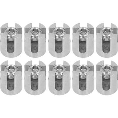 10PCS Garde-corps Câble Acier Inoxydable 316 Serre-câble Croisé Clips Câble Acier Adapté pour Câble Acier Inférieur à 8mm gray
