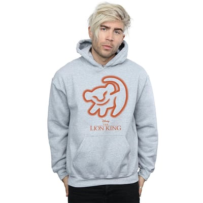 Disney Heren The Lion King Grottekening Hoodie (Sportgrijs)
