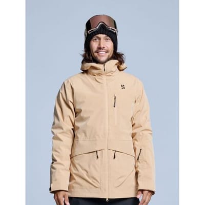 Poederbaas Ski-jas Heren - Freeride 3L Hardshell - Warm Sand - Maat S
