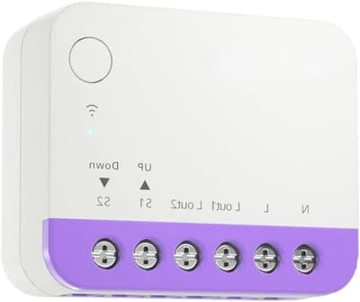 Smart Wifi Rolluikschakelaar - Domotica Module Rolluikbesturing - Automatiseren Woonruimte - Nauwkeurige Procentuele Sturing - 86 x 86 mm - Wit