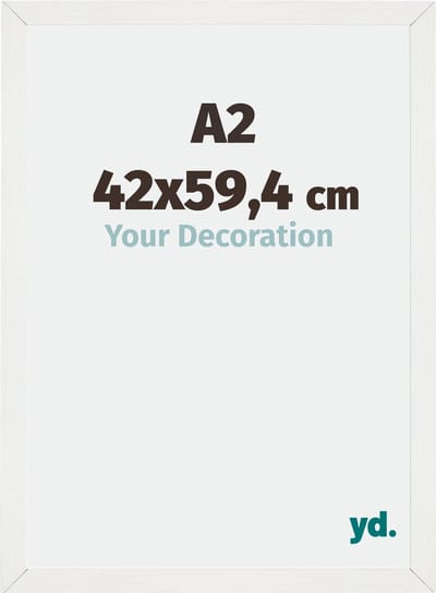 Your Decoration - Fotolijst A2 42x59,4 cm - MDF - Wit Geveegd - Mura