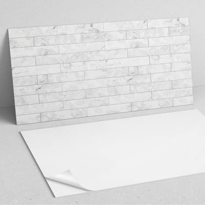 Coloray Wandpanelen Zelfklevend - Patroon dat marmer imiteert PVC Wandpaneel - 100 cm x 50 cm - Wit Wandbekleding Zelfklevend - 1 stuk - Texturen Wandpanelen Zelfklevend - Keuken Wandpanelen - Wandpanelen Badkamer