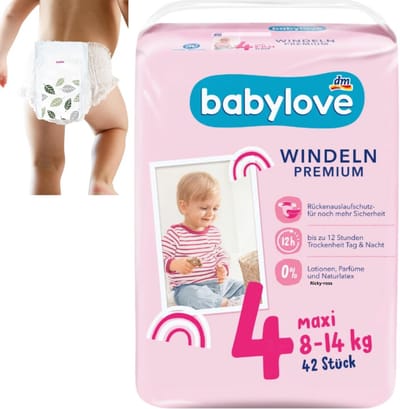 Premium luiers maat 4, maxi 7-18 kg, 42 stuks voor langdurige bescherming en comfort