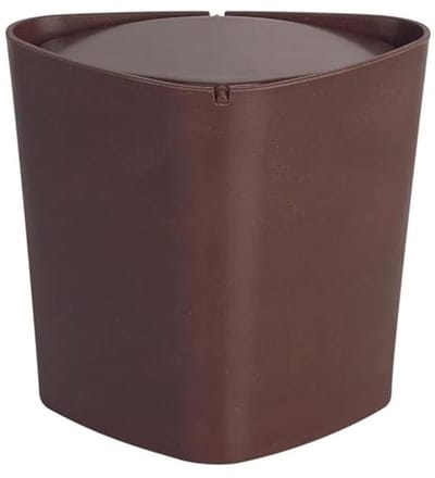 Draaibare Klep Afvalemmer - Trix-Eco Bruin - Compacte en Praktische Oplossing