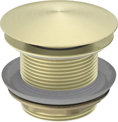 Owen & Finch Bad Afvoerplug (Clickwaste) – Geborsteld Champagne Goud | Brushed Champagne Gold – Luxe Messing Klikplug voor Bad