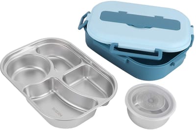 Dailygoody Lunchbox - Lekvrij - Draagbaar - 4 Vaks - Thermische Behoud - Ideaal voor school of werk - 1500 Milliliter