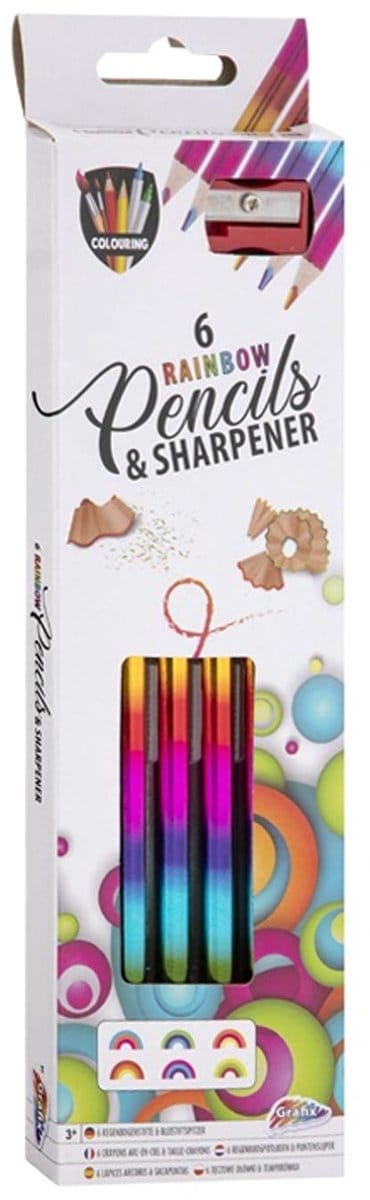 Grafix Pencils with Sharpener Rainbow