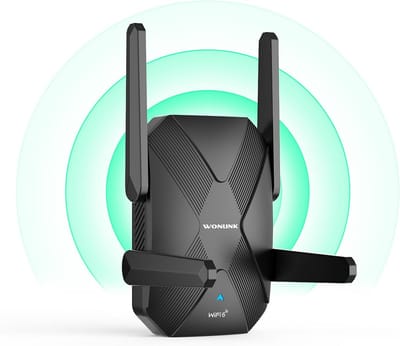 Dual-band Wifi Signaalversterker met 4 Antennes, Repeater, Router en AP Modi