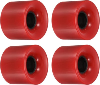 Set van 4 Longboard Wielen 60mm 78A - Rode Skateboard Wielen voor Cruiser en Standaard Skateboards