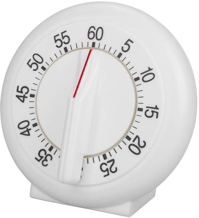 Dailygoods - Dailygoody - Keuken Timer - Mechanische Countdown Timer - Eenvoudig in gebruik - Wit - Perfect voor koken en fitness - Ideaal voor tijdsbeheer -