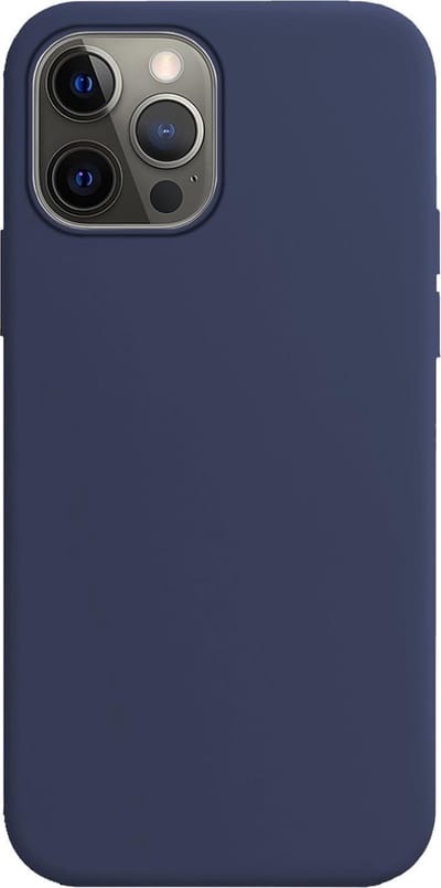 Hoes - Geschikt voor Apple iPhone 13 Pro - Sterk & Shockproof - Hoesje Cover - Siliconen Case - Donkerblauw