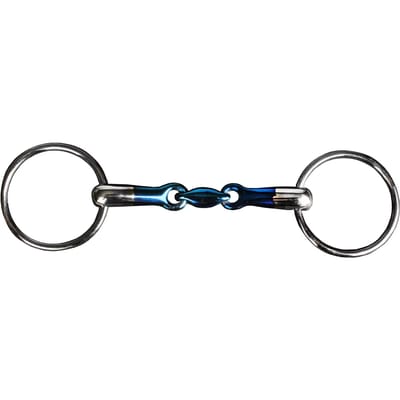 Mors 2 ringen voor paard dubbele gebroken in zacht ijzer HORKA