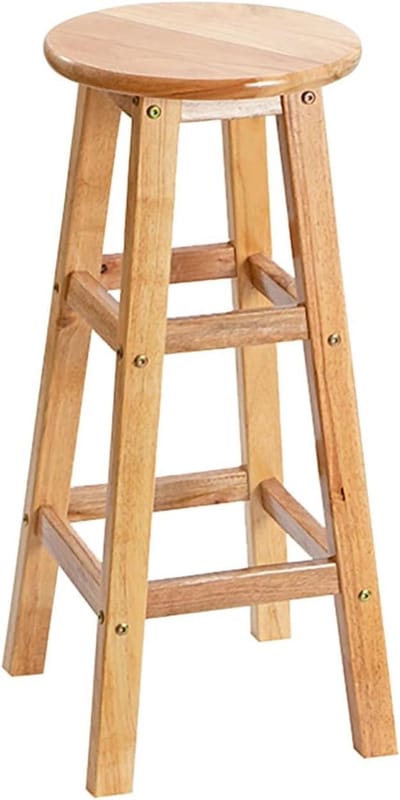 Houten Barkrukken - Keuken Krukken - Ontbijt Bars - Ergonomisch Ontwerp - 45-80cm - Houtkleur