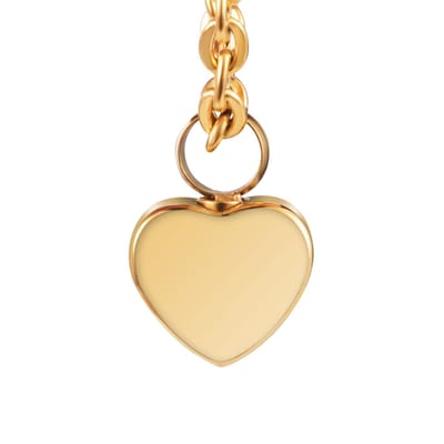 Quiges - RVS - Ashanger - Goudkleurig - Urn - Hart - Met - Verstelbare - Ketting - 45 - 50cm en vulsetje - Asketting - As sieraad - SLSA043