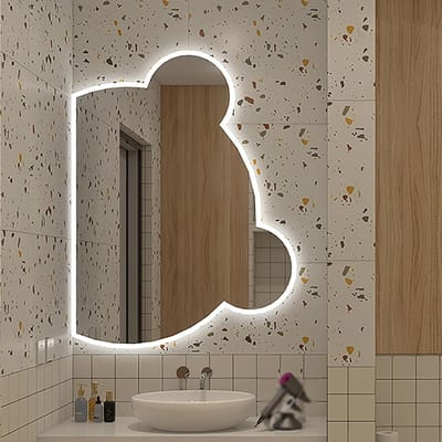 Touch Spiegel Lichten - Make-up Spiegel - Kamer Decoratie - Onbreekbaar Ontwerp - 70x85 cm - Stijl 04