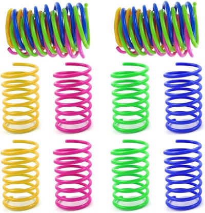Solidchoice - 20 Stuks Kleurrijke Spiralen Speelgoed voor Katten