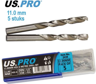 Metaal boren HSS-G 11.0 mm (5 stuks)