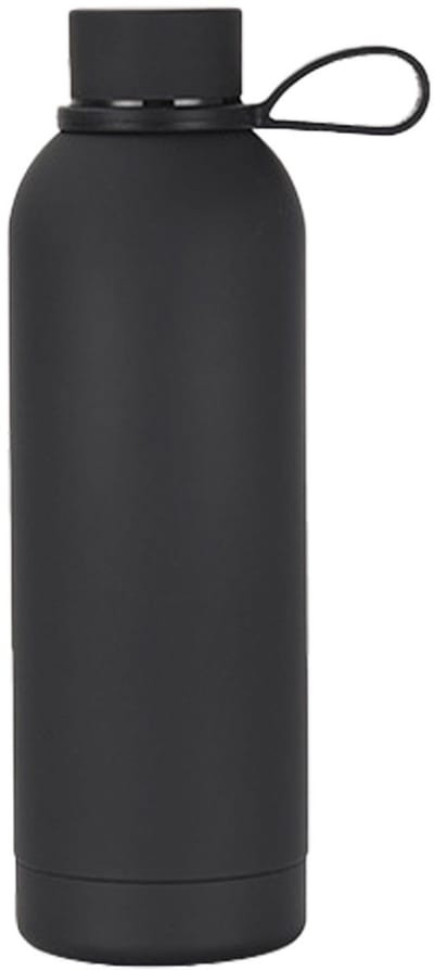 TOVBMUP Waterfles - Stalen Thermosfles - RVS Drinkfles - Drinkflessen voor Volwassenen - Dubbelwandig - 500 ML - zwart