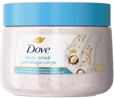 Dove Body Scrub - Crushed Macadamia & Rice Milk - Moisturize, Exfoliate and Nourish - 444ml