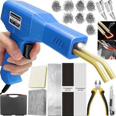 Plastic Lasmachine - Kunststof Reparatie Kit - Plastic Onderdelen Repareren - 2-in-1 Ontwerp - 220W - Blauw