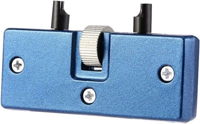 Verstelbare Horloge Case Open Tool voor Horlogemakers - Blauw, Geschikt voor Diverse Horloges