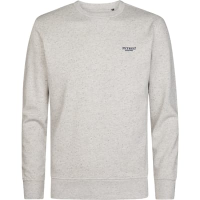Petrol Industries - Heren Gemêleerde sweater met ronde hals rosewood - Wit - Maat M