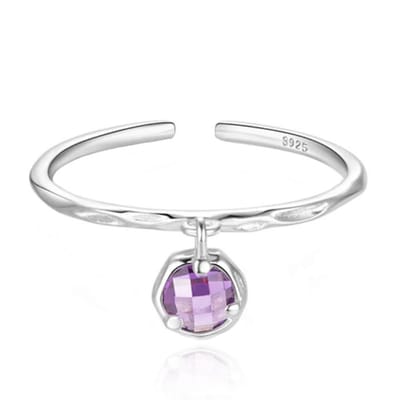 Chique Elenza Zilveren Ring met Roze Kristal – Subtiele Luxe voor Dames