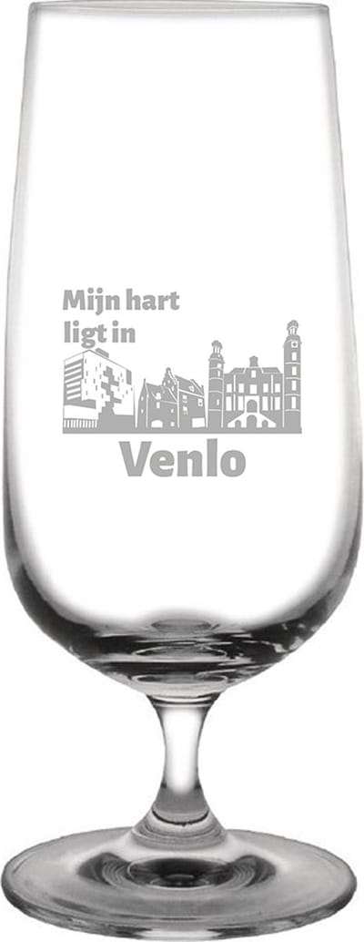 Gegraveerde bierglas op voet 41cl Venlo