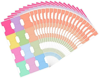 240 Pcs C Tabs Sticky Paper - Dubbelzijdige Schrijfbare Pagina Markers, Sterke Zelfklevende Pastel Tabs voor Boeken, Archiveren en Organiseren