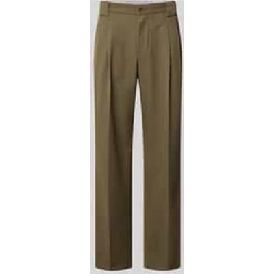Stoffen broek met persplooien en steekzakken
