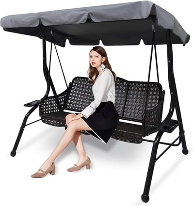 Unyqoos ® Waterdicht en Uv-bestendig Vervangend Dak voor Schommelbank met Universele Pasvorm 195 cm x 125 cm x 15 cm