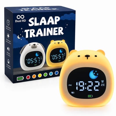 Dual RD Slaaptrainer - Kinderwekker - Slaapwekker met nachtlampje - Beer