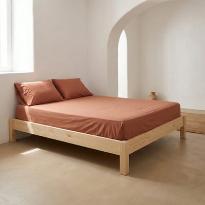 GAMUSI Hoeslaken 100% Katoen – Tegel – 100x200x30 cm – Elastisch Hoeslaken – Zacht & Ademend – 144 TC – Perfecte Pasvorm