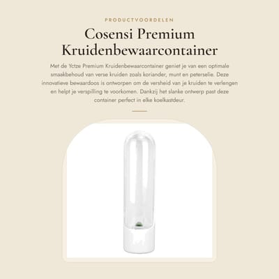 Dailygoods- Opslagcontainer 25 Cm - Voorkomt Verpletteren - Bewaart Kruidensmaak - Geschikt voor Peterselie/Munt/Rozemarijn - Duidelijk Venster - Duurzaam Ontwerp - Kruidenbewaarcontainer