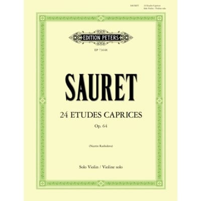 24 Etudes Caprices Op. 64 For Solo Violin - Sauret, Émile