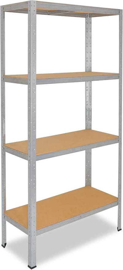 Stevige Metalen Stellingkast 200x90x40 cm met 4 Verzinkte Legborden 175kg Draagvermogen