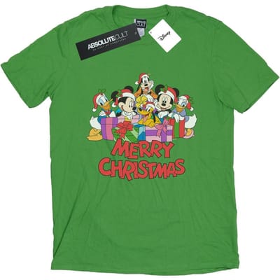 Disney Dames/Dames Mickey Mouse And Friends Kerstmis Katoenen Vriendje T-shirt (Iers Groen)