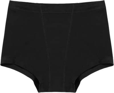 Menstruatie Ondergoed Dames – Absorberende Perioden Slip Hoge Taille voor Zeer Sterke Menstruatie, Katoen Boxer Comfort - Zwart - Maat S
