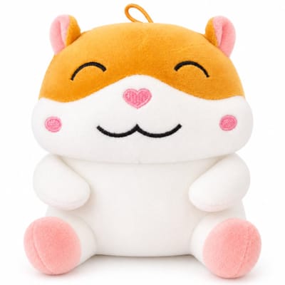 Topknuffels® Hamster Squishy Oranje Pluche Knuffel 20 cm - Speelgoed Knuffels voor Kinderen Jongens Meisjes - Kawaii Kussen