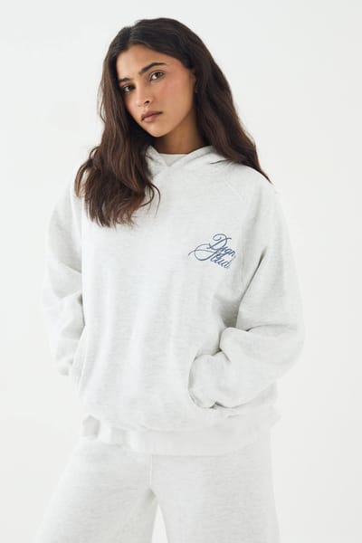 Dames DSGN Studio Script Oversized Hoodie | Asgrijs | Maat: XL