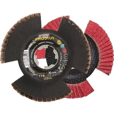 Rhodius 211401 VISION SPEED X-LOCK Lamellenschijf Korrelgrootte (num) 40 RVS, Staal, Non-ferrometaal 10 stuk(s)