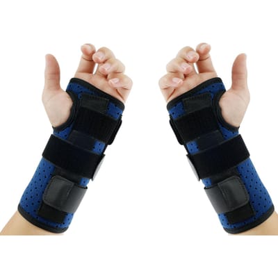Carpale Tunnel Polssteun met Metalen Spalk voor Tendinitis Artritis Pijnverlichting en Onderarm Stabilisatie