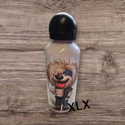 Bedrukte bidon met hondje en diploma A, Zwemdiploma, Bidon, Waterfles, Drinkfles, XLX®