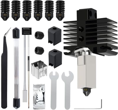 38-delige Hotend Complete Set voor 3D Printers P1 Series met Diverse Mondstukken, Thermistor en Reinigingsnaalden